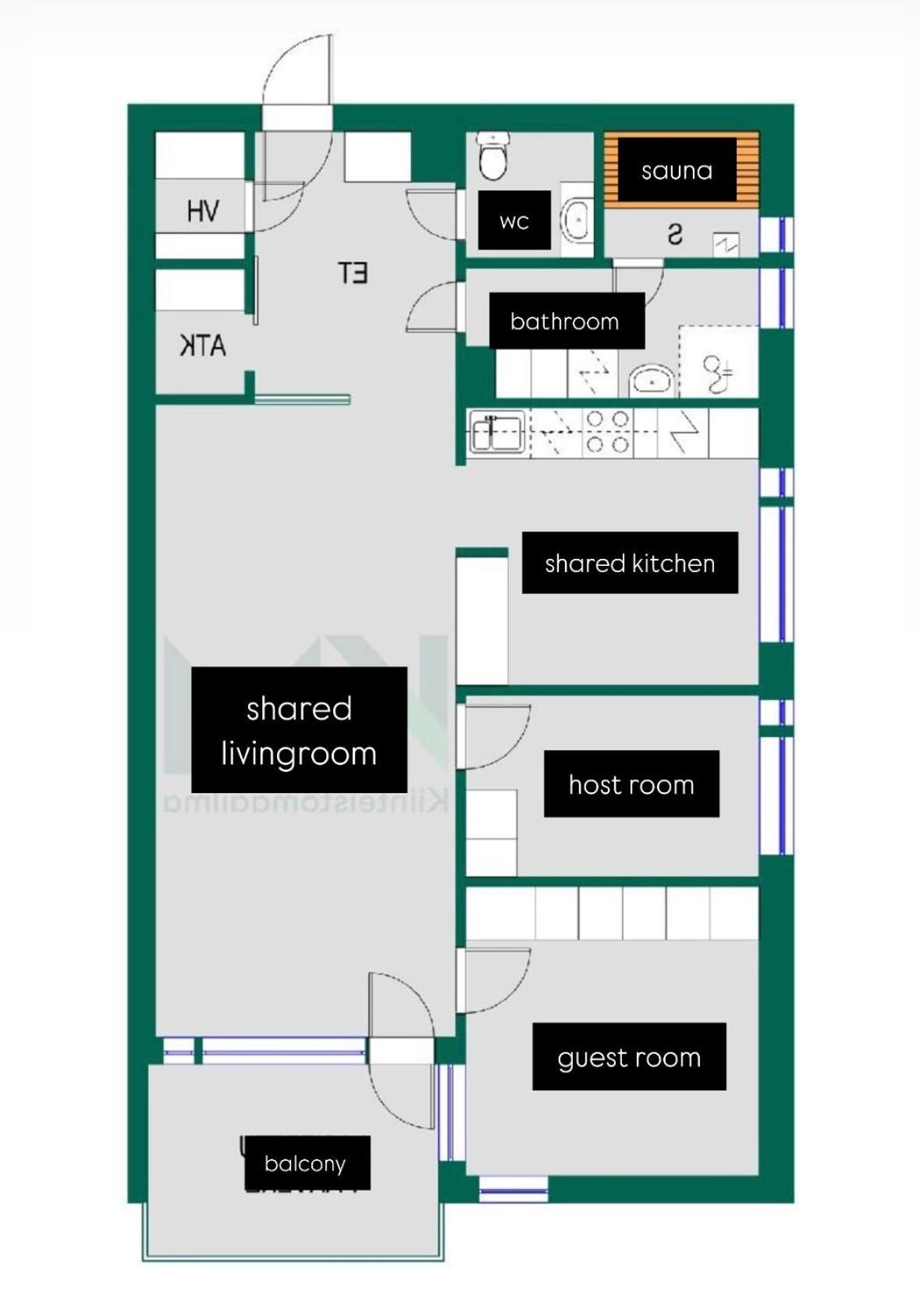King-size Bed Private In Shared Near Sello * Espoo